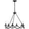 6-Light Chandelier in Matte Black