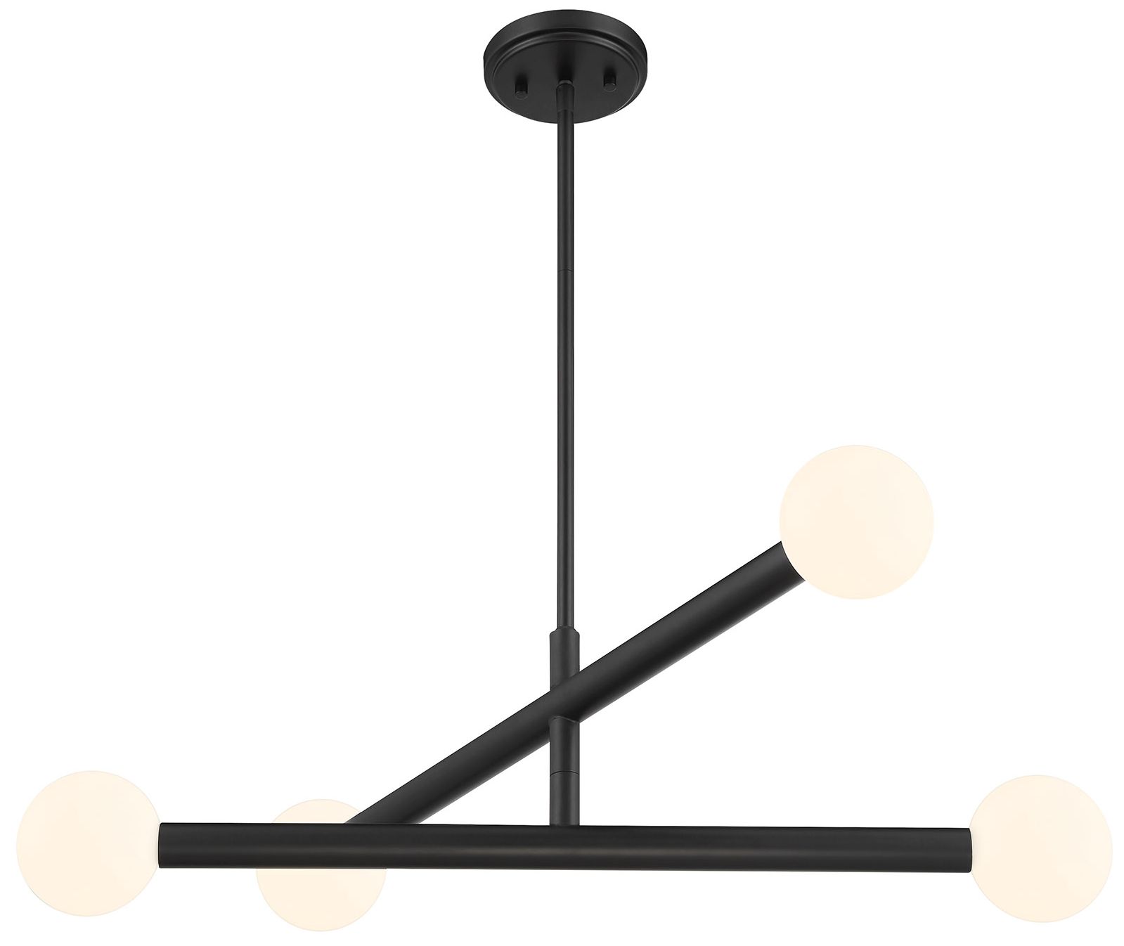 6-Light Chandelier in Matte Black