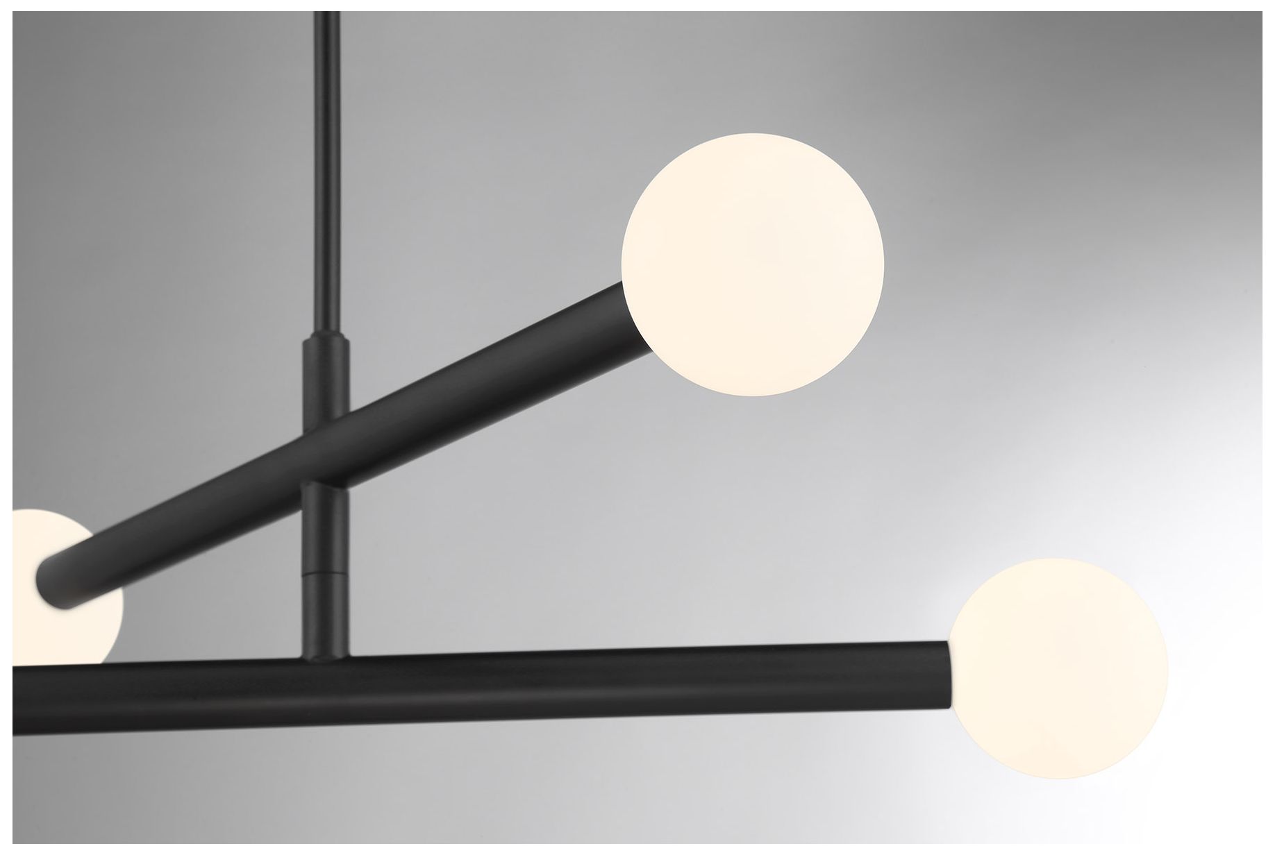 6-Light Chandelier in Matte Black