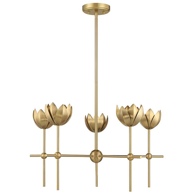Image 2 6-Light Chandelier in Natural Brass more views