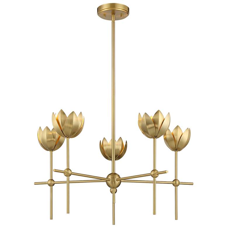 Image 3 6-Light Chandelier in Natural Brass more views