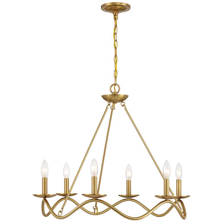 Image 1 6-Light Chandelier in Natural Brass