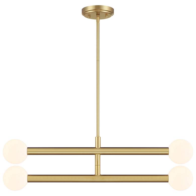 Image 3 6-Light Chandelier in Natural Brass more views