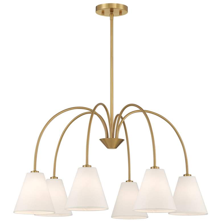 Image 1 6-Light Chandelier in Natural Brass