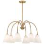 1_6-Light Chandelier in Natural Brass