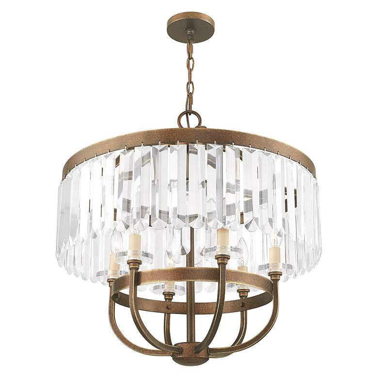 Image 4 6 Light Hand Painted Palacial Bronze Chandelier more views