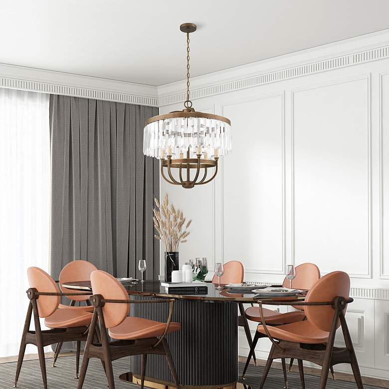 Image 6 6 Light Hand Painted Palacial Bronze Chandelier more views
