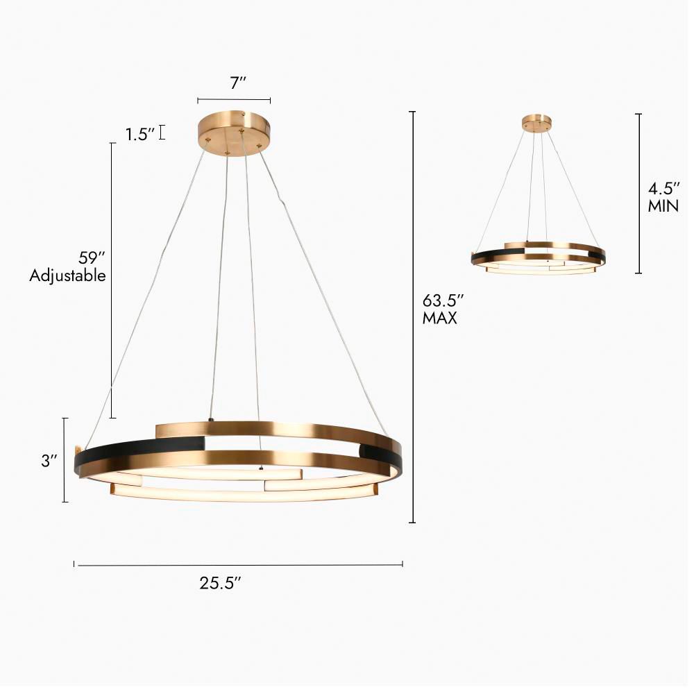 Image 2 6-Light Matte Black and Plating Brass Chandeliers LED more views