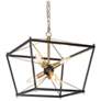 6-Light Matte Black and Plating Brass Chandeliers