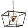 6-Light Matte Black and Plating Brass Chandeliers