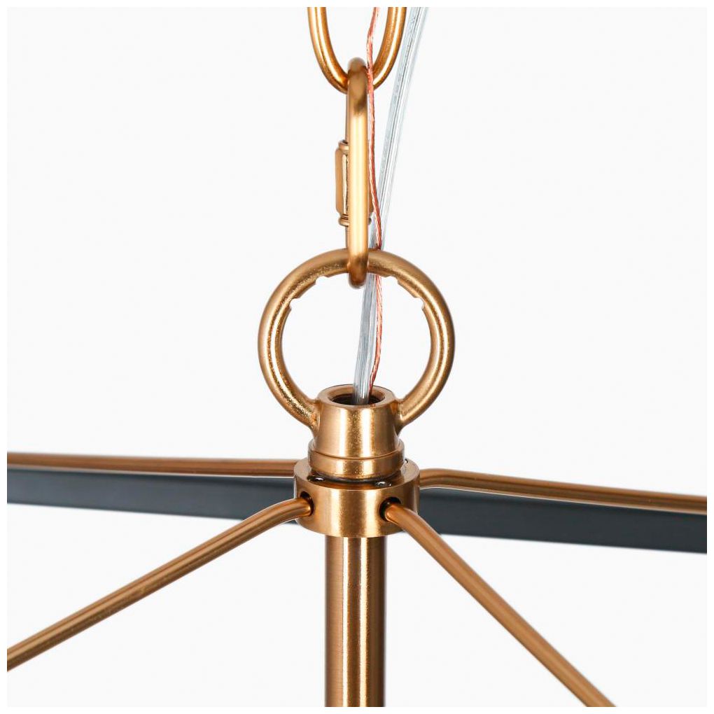 Image 3 6-Light Matte Black and Plating Brass Chandeliers more views