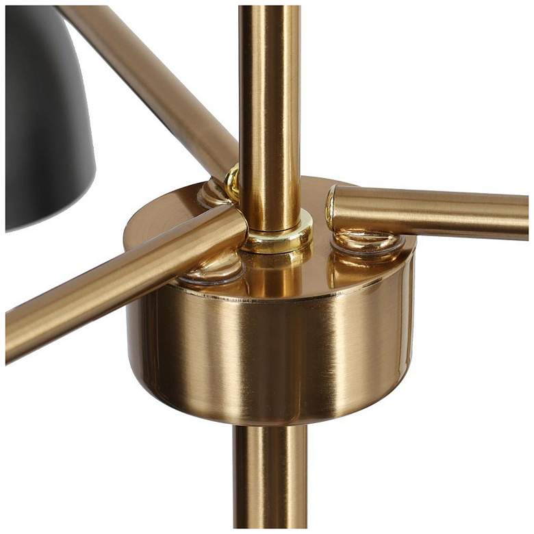 Image 4 6-Light Matte Black and Plating Brass Chandeliers more views