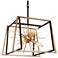 6-Light Matte Black and Satin Gold Chandelier