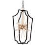 6-Light Matte Black and Satin Gold Chandeliers