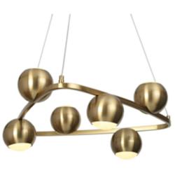 6-Light Plating Brass Chandeliers LED
