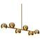 6-Light Plating Brass Island Lamp LED
