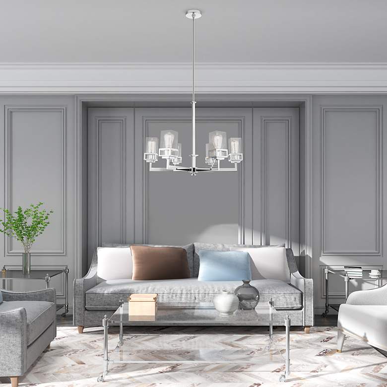 Image 6 6 Light Polished Chrome Chandelier more views