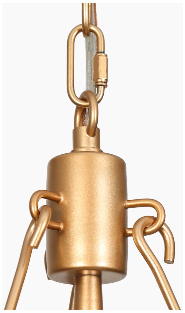 Image 3 6-Light Satin Gold Chandeliers with Ripple Glass more views