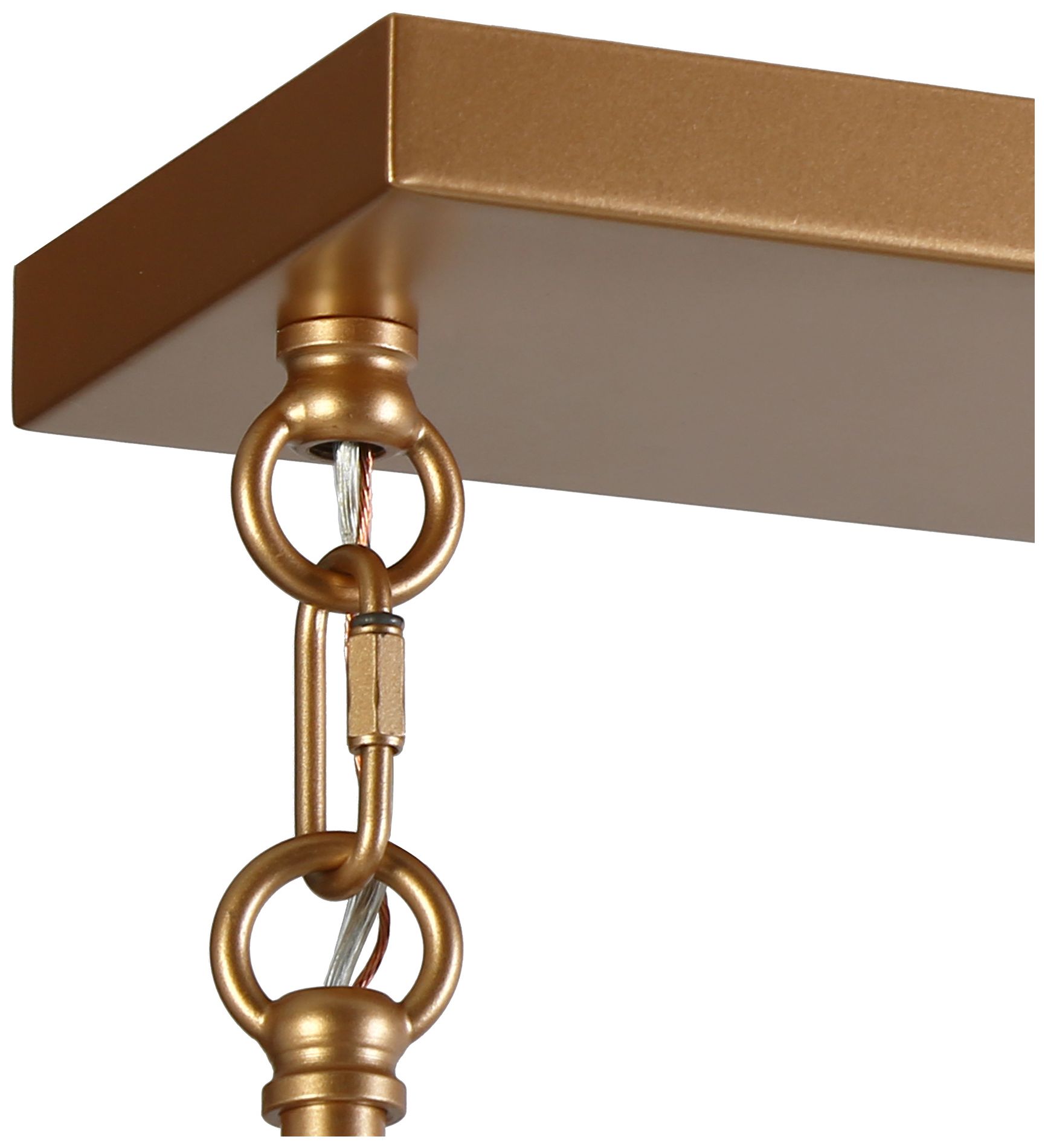 Image 4 6-Lights 51.2"W Linear Metallic Gold Chandeliers more views