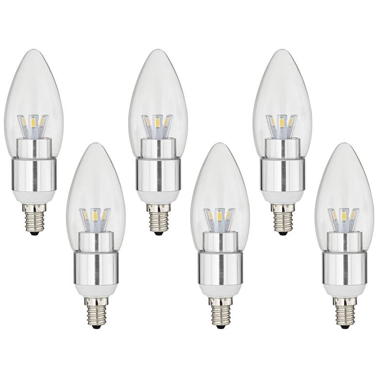 Image 1 6-Pack 5 Watt Dimmable Candelabra LED Light Bulbs