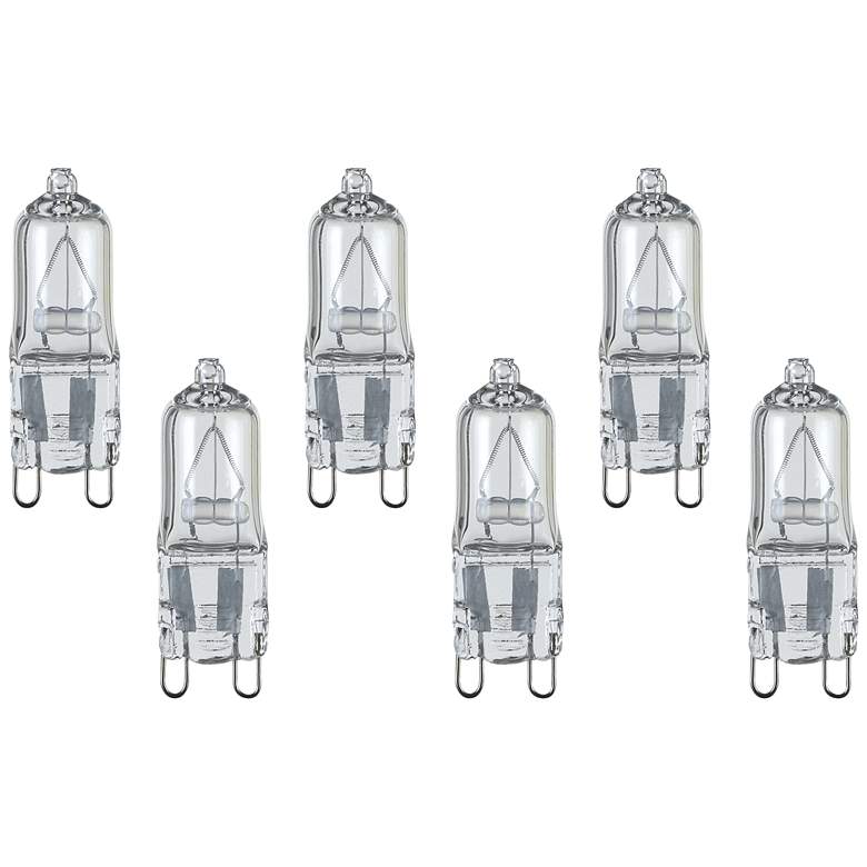 Image 1 6-Pack Satco Clear 25 Watt 120 Volt G9 Halogen Light Bulbs