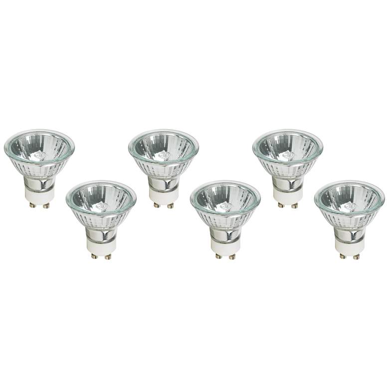 Image 1 6-Pack Tesler 35 Watt GU10 MR16 Halogen Light Bulbs