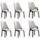 6-Piece Kara Dining Side and Arm Chairs in Light Grey