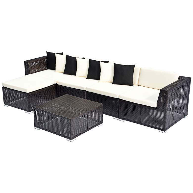 Image 1 6-Piece Modular Outdoor Sectional Sofa Set