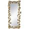 60.8"H x 31.1"W Large Gold Rectangle Wall Mirror with Golden Leaf