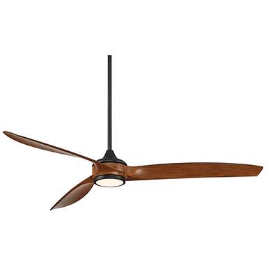 60" Casa Vieja La Jolla Surf Matte Black LED Ceiling Fan with Remote