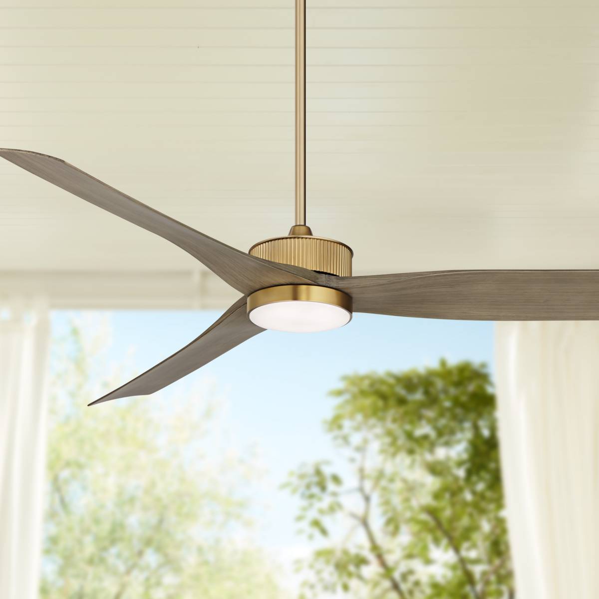 52 Casa Vieja French Hugger Ceiling Fan with Light LED