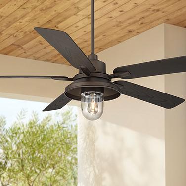 60" Casa Vieja Ridgeline Bronze Barn LED Outdoor Ceiling Fan
