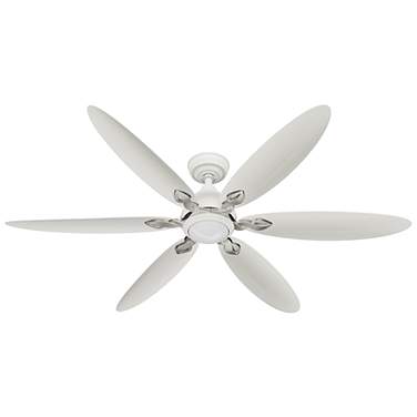 60" Casablanca Azalea ENERGY STAR Fresh White Damp Rated Ceiling Fan