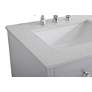Thumbnail4 of 60 In. Grey Double Sink Bathroom Vanity With White Calacatta Quartz Top more views
