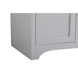 Image5 of 60 In. Grey Double Sink Bathroom Vanity With White Calacatta Quartz Top more views