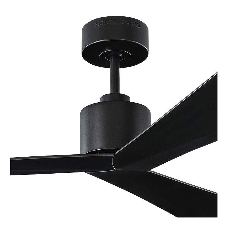 Image 3 60" Adler Matte Black Damp Rated Ceiling Fan with Remote more views