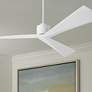 60" Adler Modern 3-Blade Matte White Ceiling Fan with Remote