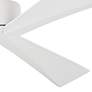 60" Adler Modern 3-Blade Matte White Ceiling Fan with Remote