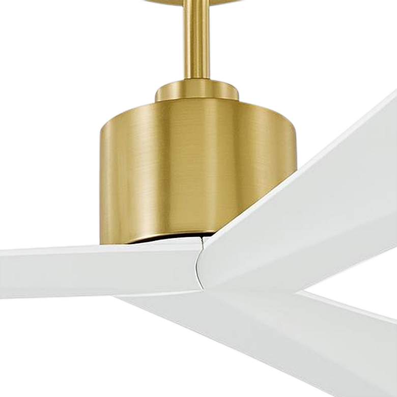 Image 3 60 inch Adler White and Brass Damp Ceiling Fan with Remote more views