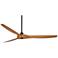 60" Aireon Bronze and Walnut Damp Rated Ceiling Fan with Remote