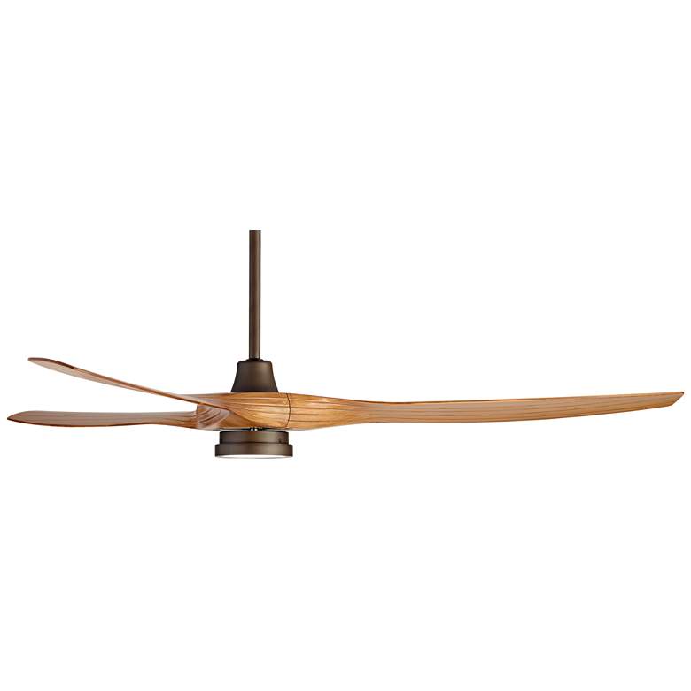 Image 7 60 inch Aireon Bronze Walnut Damp Rated LED Modern Ceiling Fan with Remote more views