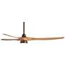 60" Aireon Bronze Walnut Damp Rated LED Modern Ceiling Fan with Remote