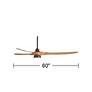 60" Aireon Bronze Walnut Damp Rated LED Modern Ceiling Fan with Remote