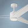 60" Armstrong Matte White LED Damp Ceiling Fan with Remote