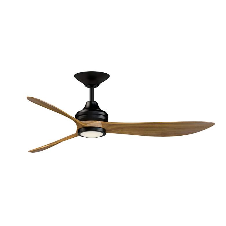 Image 1 60" Aviara Black LED Smart Ceiling Fan with KOA Blades