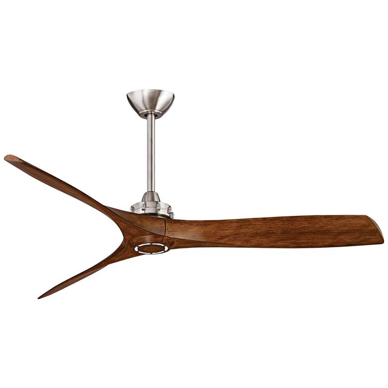 Image 2 60" Aviation Brushed Nickel and Koa Finish Fan with Remote Control