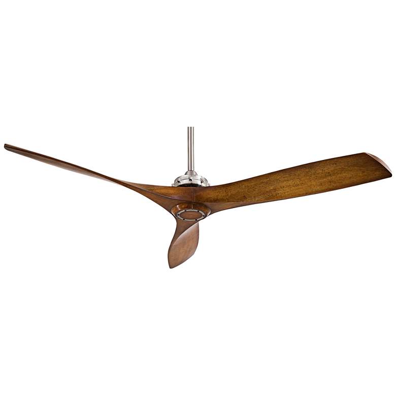 Image 5 60" Aviation Brushed Nickel and Koa Finish Fan with Remote Control more views
