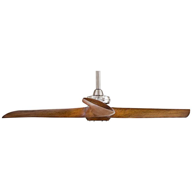 Image 6 60" Aviation Brushed Nickel and Koa Finish Fan with Remote Control more views