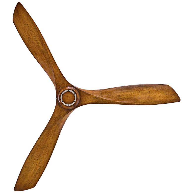 Image 7 60" Aviation Brushed Nickel and Koa Finish Fan with Remote Control more views