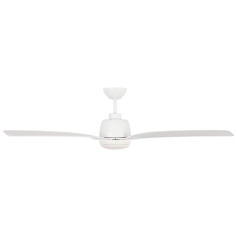 Image 3 60" Avila Coastal Matte White LED Ceiling Fan more views